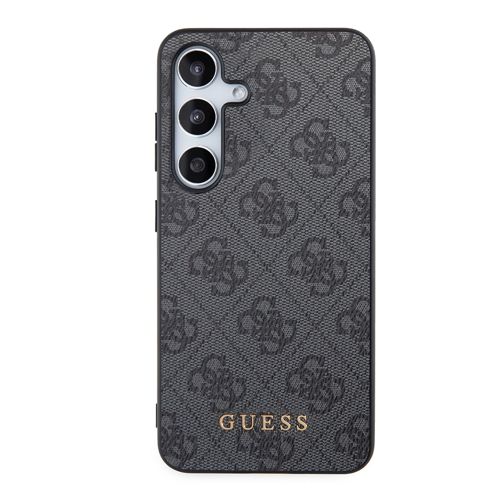 Tok Samsung Galaxy S24 S921-hez, Guess, 4G Metal Gold Logo, Fekete