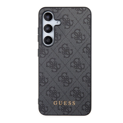 Tok Samsung Galaxy S24 S921-hez, Guess, 4G Metal Gold Logo, Fekete