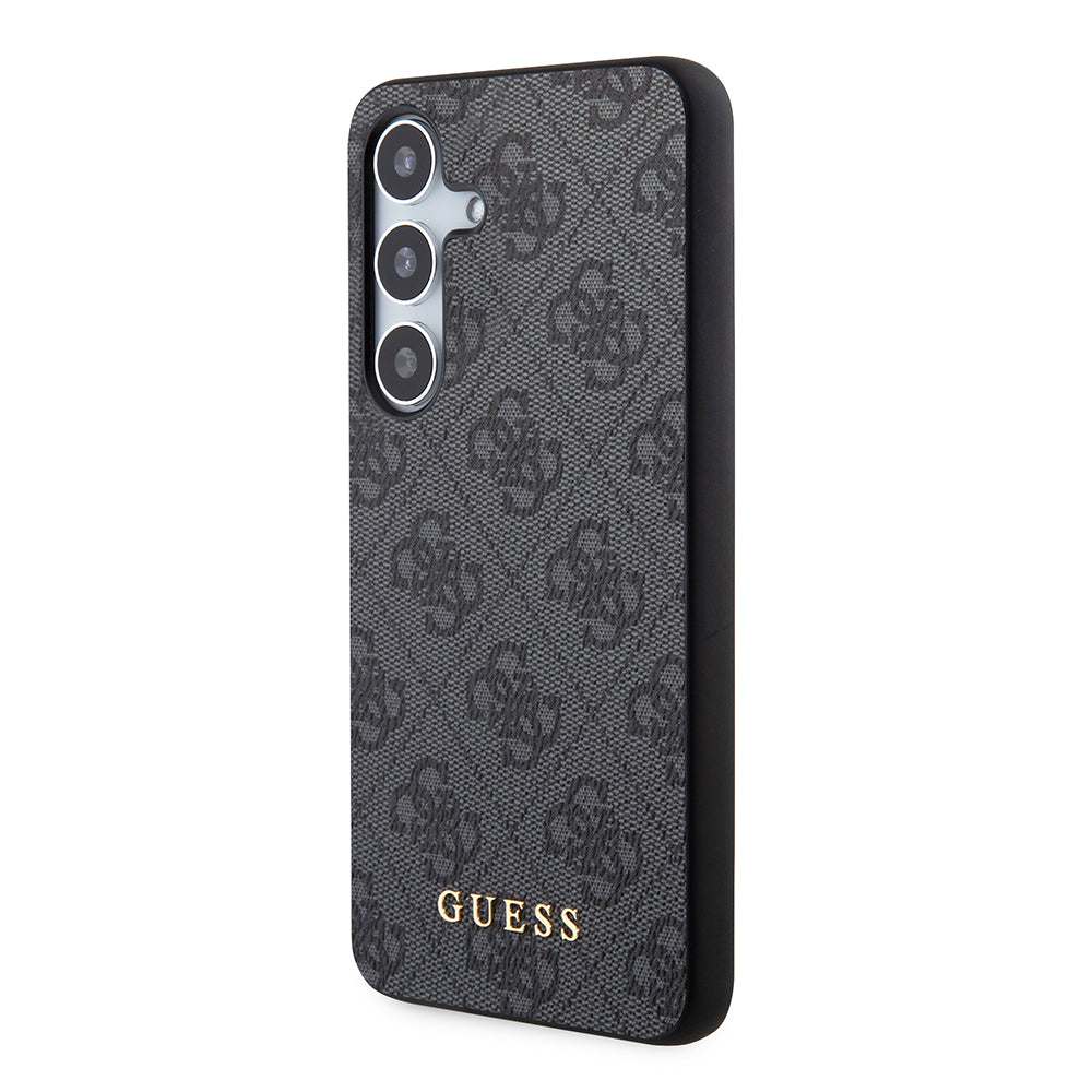 Tok Samsung Galaxy S24 S921-hez, Guess, 4G Metal Gold Logo, Fekete