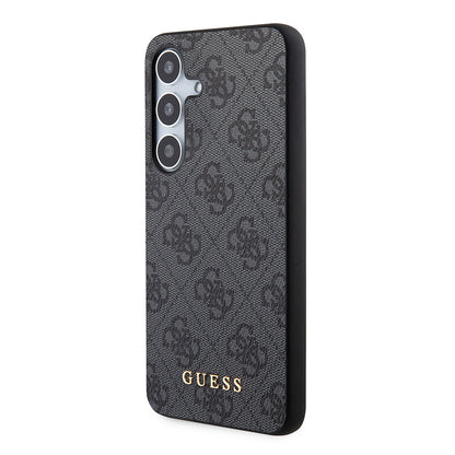 Tok Samsung Galaxy S24 S921-hez, Guess, 4G Metal Gold Logo, Fekete