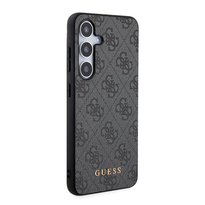 Tok Samsung Galaxy S24 S921-hez, Guess, 4G Metal Gold Logo, Fekete