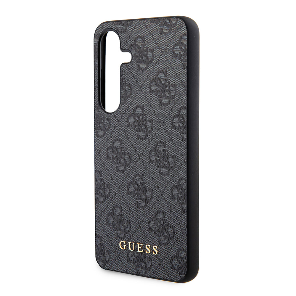 Tok Samsung Galaxy S24 S921-hez, Guess, 4G Metal Gold Logo, Fekete