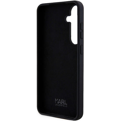 Tok Samsung Galaxy S24 S921-hez, Karl Lagerfeld, Ikonik NFT szilikon, Fekete