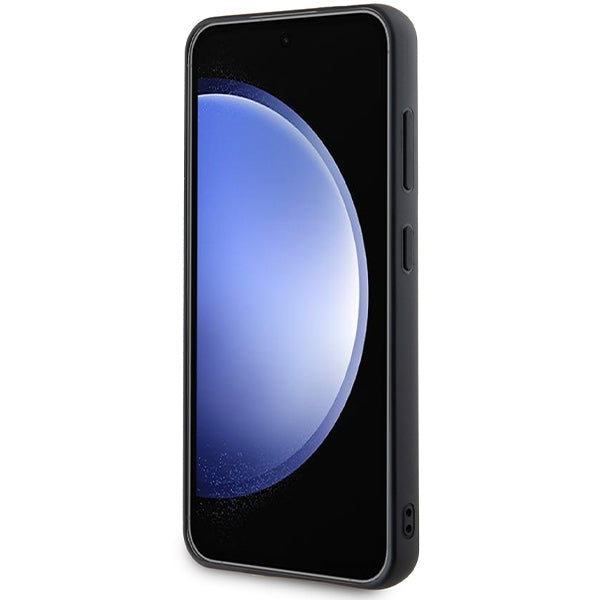 Tok Samsung Galaxy S24 S921-hez, Karl Lagerfeld, Rhinestone Metal Plate, Fekete