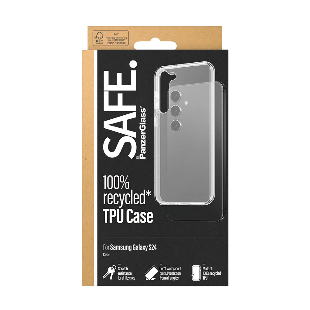 Tok Samsung Galaxy S24 S921-hez, PanzerGlass, Safe., Átlátszó