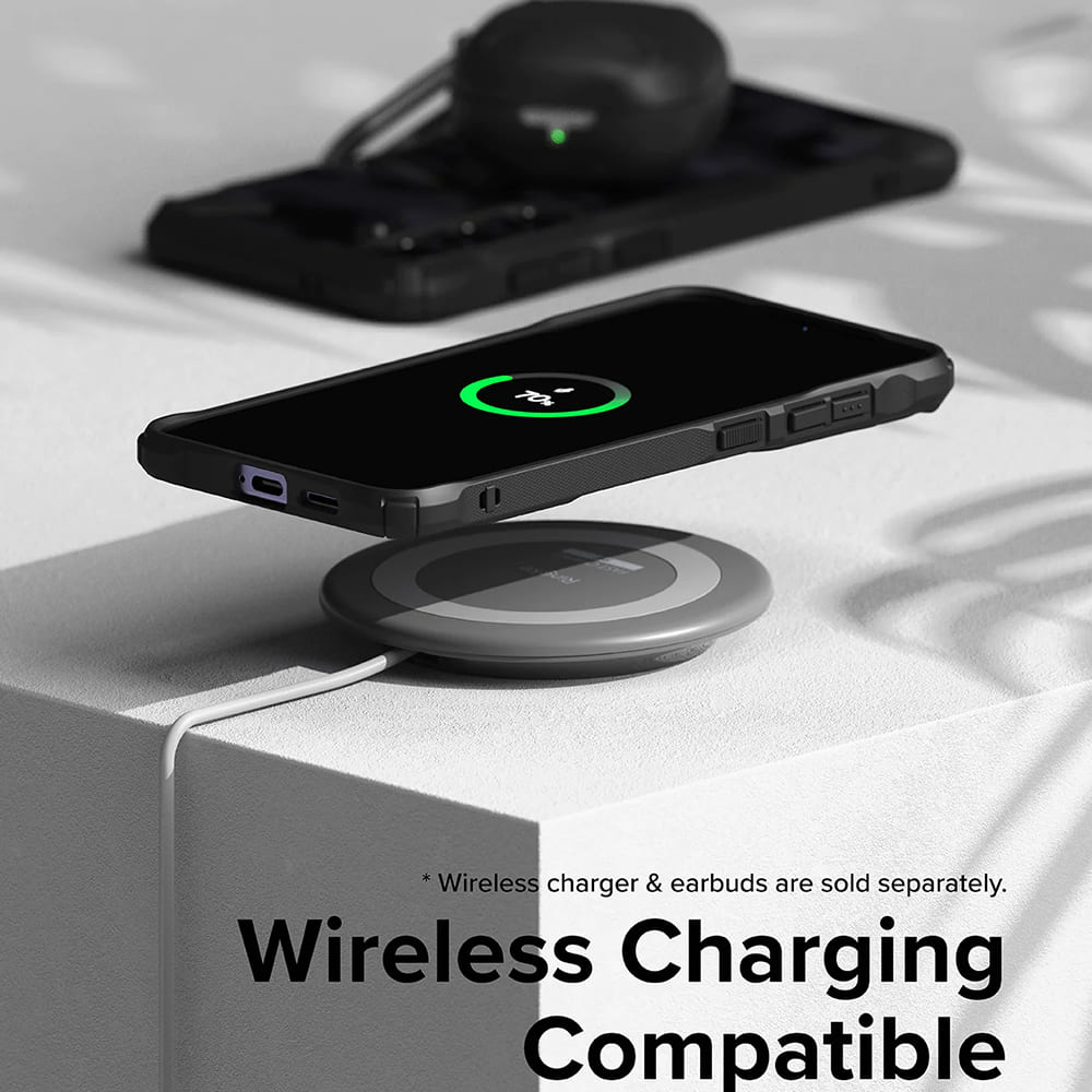 Tok a Samsung Galaxy S24 S921-hez, Ringke, Fusion X, Fekete