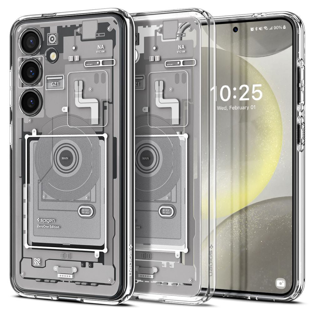 Tok Samsung Galaxy S24 S921-hez, Spigen, Ultra Hybrid Zero One, Fehér
