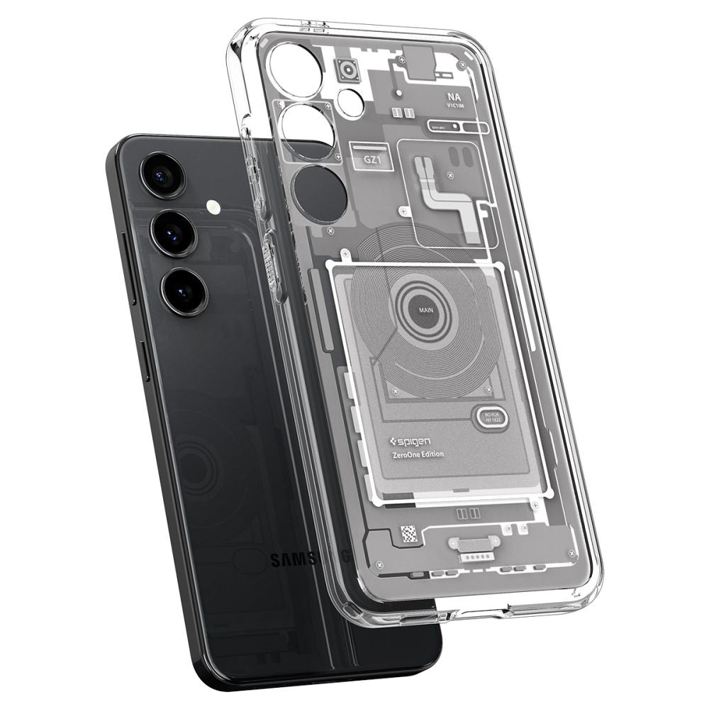 Tok Samsung Galaxy S24 S921-hez, Spigen, Ultra Hybrid Zero One, Fehér