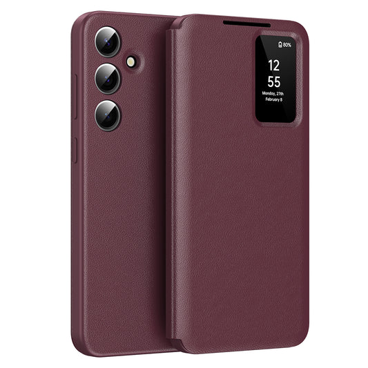 Tok Samsung Galaxy S24 S921-hez, Techsuit, SmartView, Piros