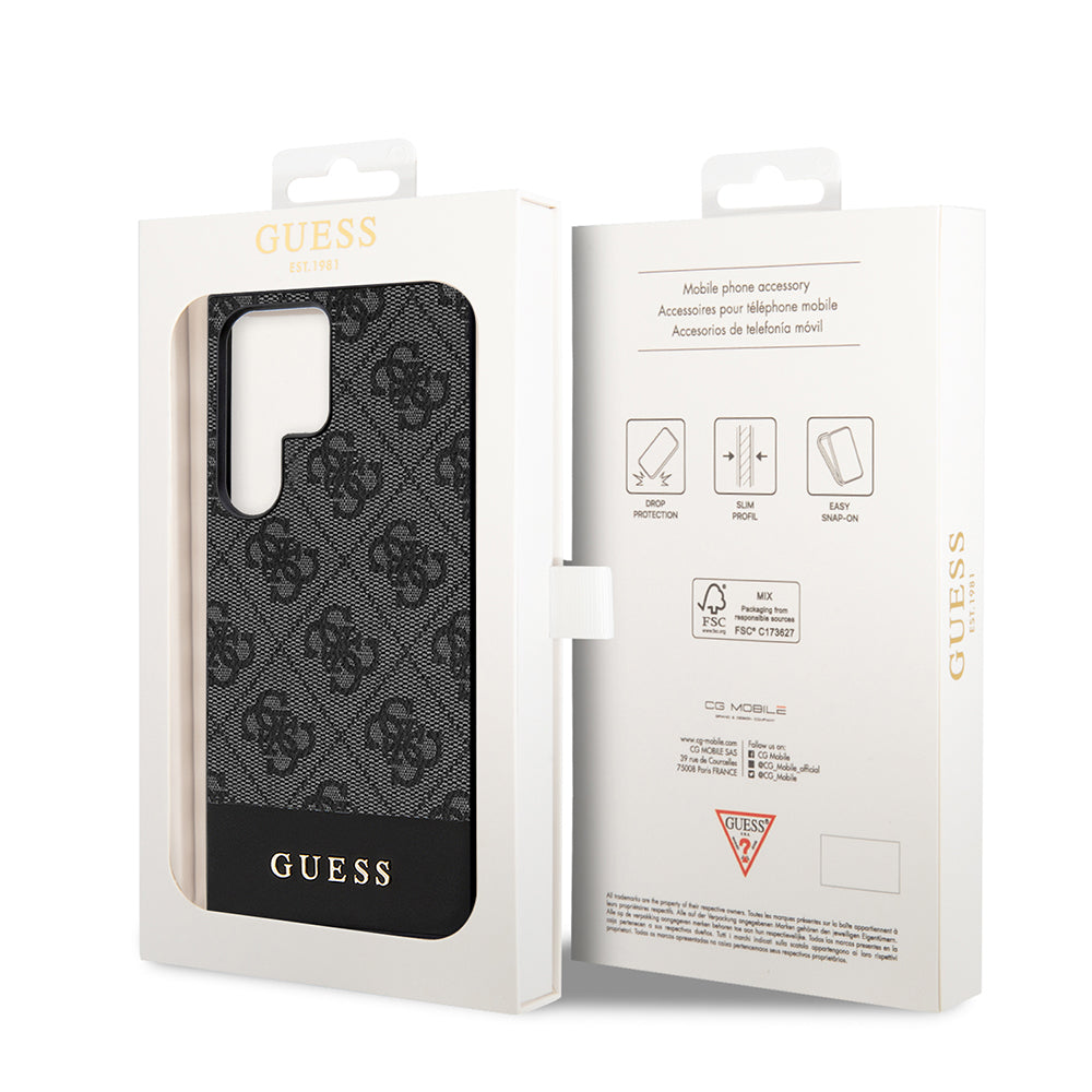 Tok Samsung Galaxy S24 Ultra S928-hoz, Guess, 4G Stripe, Fekete