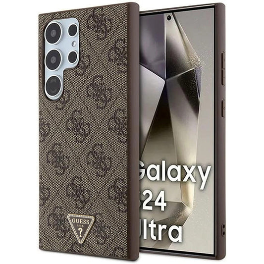 Tok a Samsung Galaxy S24 Ultra S928-hoz, Guess, 4G Triangle Strass, Barna