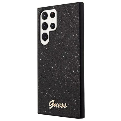 Case for Samsung Galaxy S24 Ultra S928, Guess, Glitter Script, Black