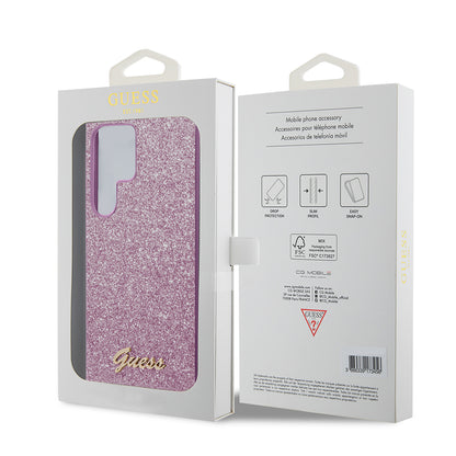 Case for Samsung Galaxy S24 Ultra S928, Guess, Glitter Script, Black