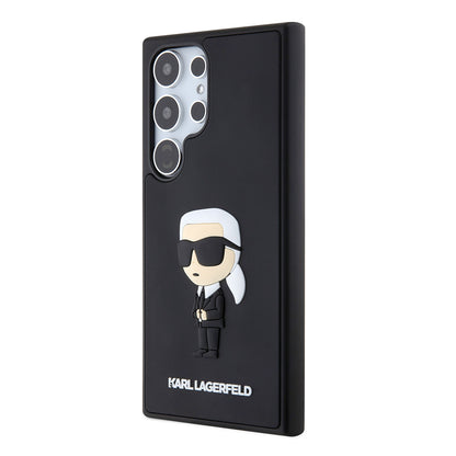Tok a Samsung Galaxy S24 Ultra S928-hoz, Karl Lagerfeld, 3D Rubber Ikonik Karl, Fekete