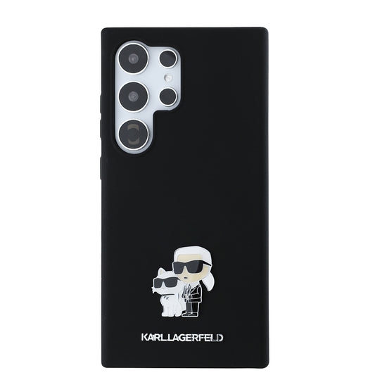 Tok Samsung Galaxy S24 Ultra S928-hoz, Karl Lagerfeld, Karl & Choupette szilikon, Fekete