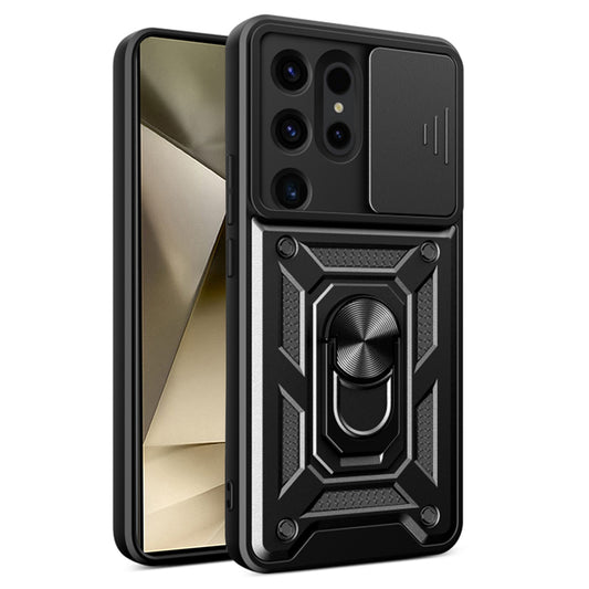 Tok Samsung Galaxy S24 Ultra S928-hoz, Techsuit, CamShield, Fekete
