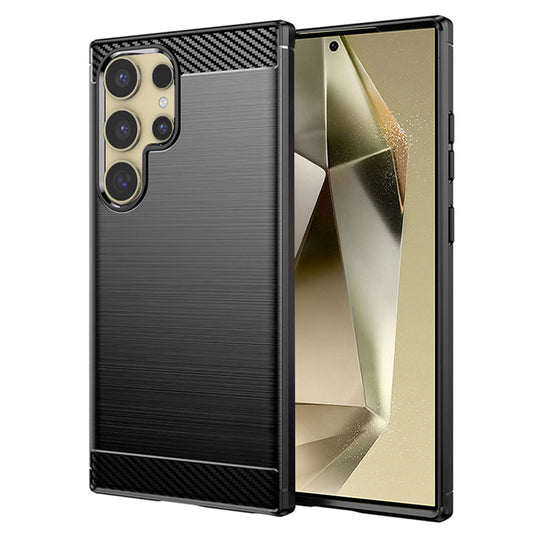 Tok Samsung Galaxy S24 Ultra S928-hoz, Techsuit, karbon, fekete