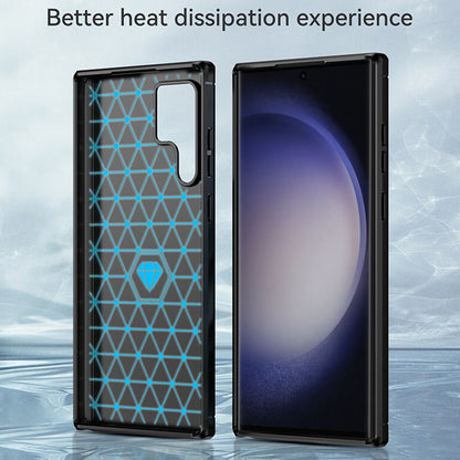 Tok Samsung Galaxy S24 Ultra S928-hoz, Techsuit, karbon, fekete