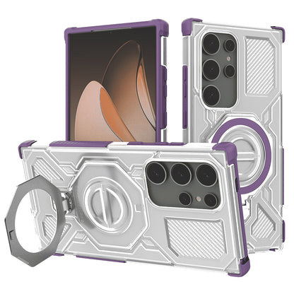 Tok Samsung Galaxy S24 Ultra S928-hoz, Techsuit, Carbon Shield Pro, Lila