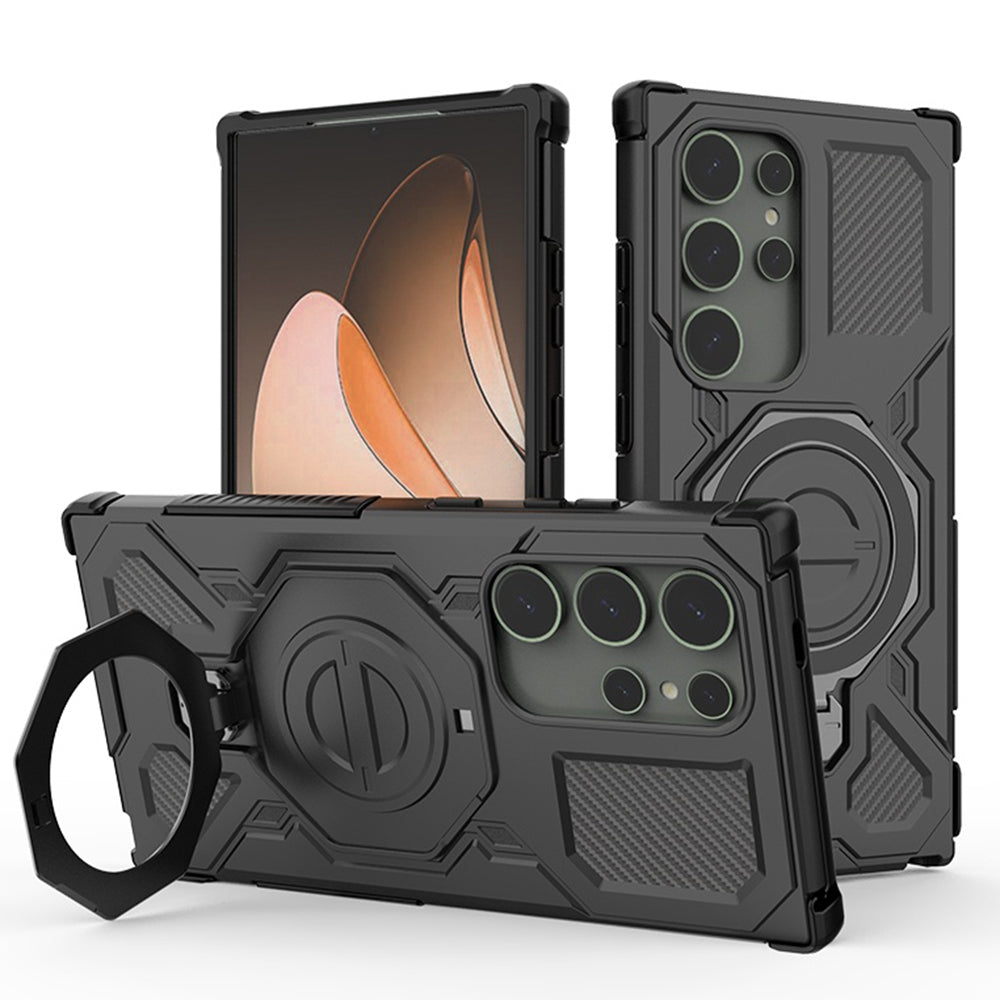 Tok Samsung Galaxy S24 Ultra S928-hoz, Techsuit, Carbon Shield Pro, Fekete