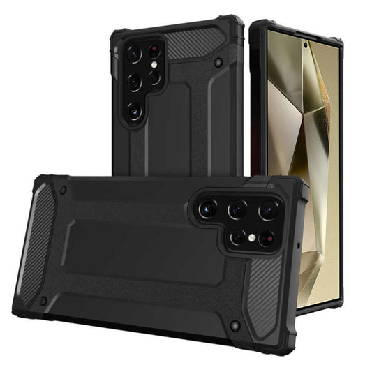 Tok Samsung Galaxy S24 Ultra S928-hoz, Techsuit, Hybrid Armor, Fekete