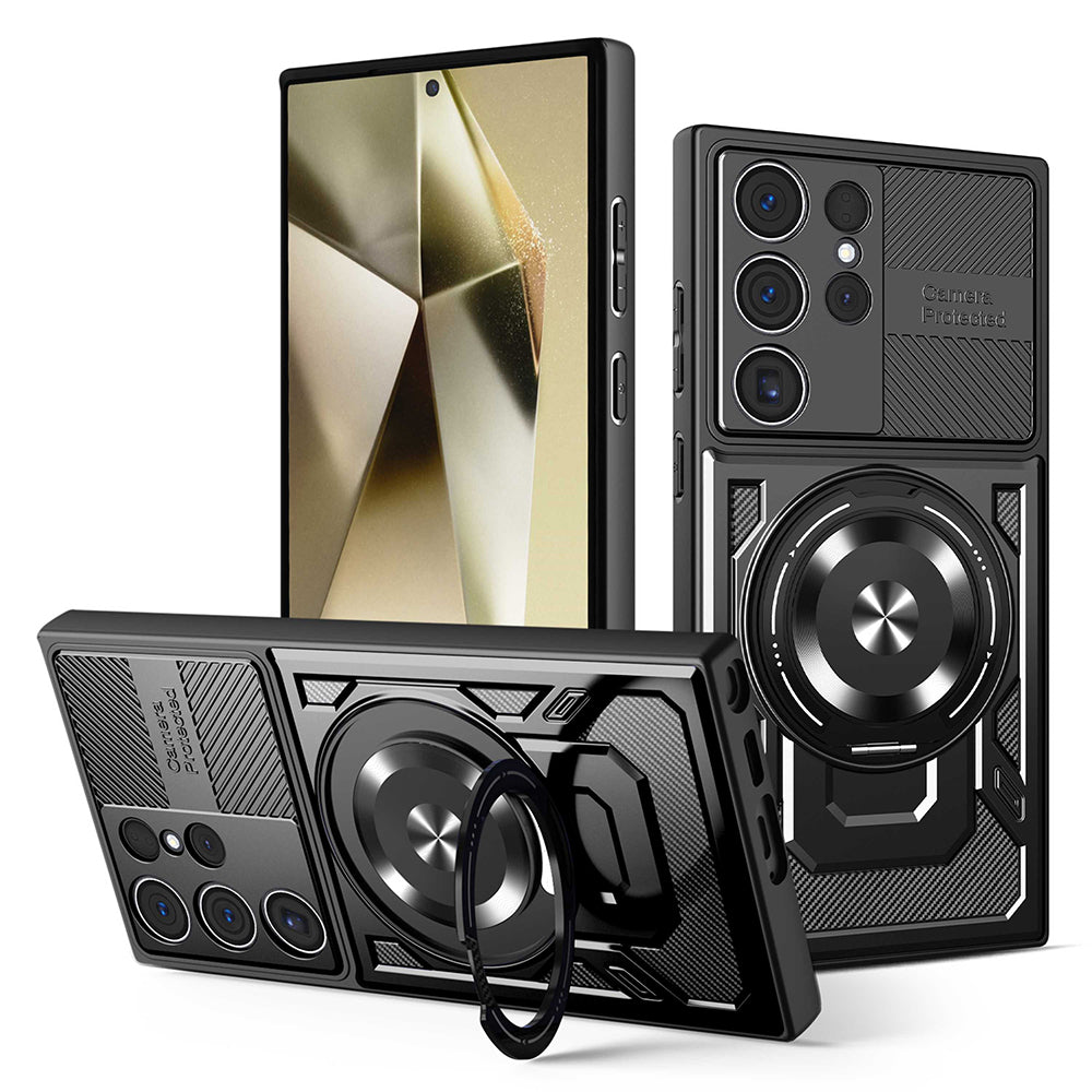 Tok Samsung Galaxy S24 Ultra S928-hoz, Techsuit, RuggedCam, Fekete