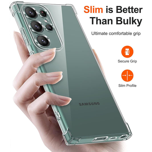 Tok Samsung Galaxy S24 Ultra S928-hoz, Techsuit, Ütésálló Átlátszó, Átlátszó