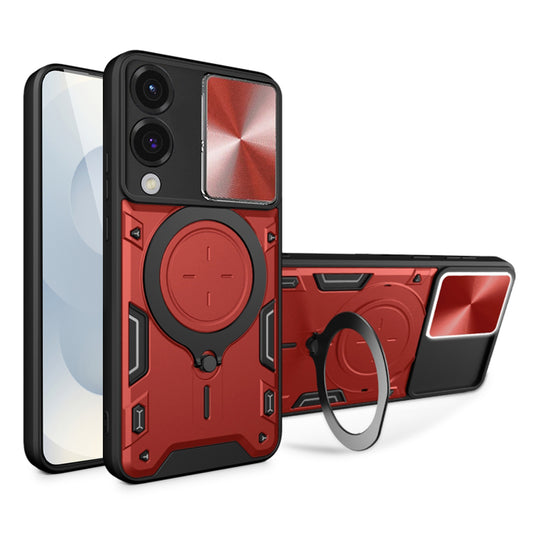 Tok Samsung Galaxy S25 Edge S937-hez, Techsuit, CamGuard Pro, Piros
