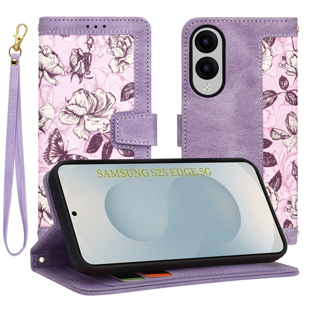 Tok Samsung Galaxy S25 Edge S937-hez, Techsuit, FlipCraft, Lila