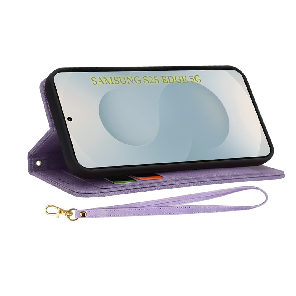 Tok Samsung Galaxy S25 Edge S937-hez, Techsuit, FlipCraft, Lila