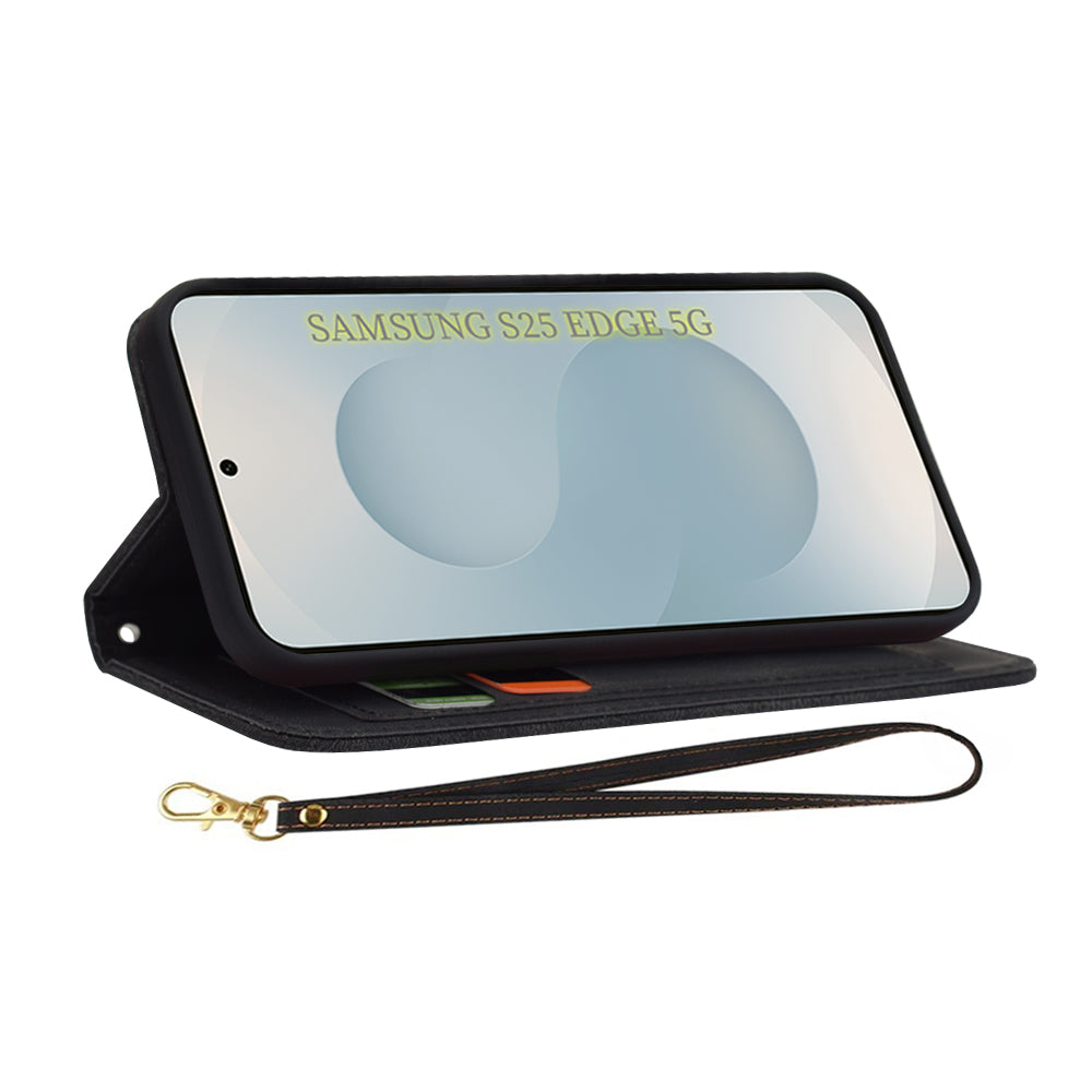 Tok Samsung Galaxy S25 Edge S937-hez, Techsuit, FlipCraft, Fekete