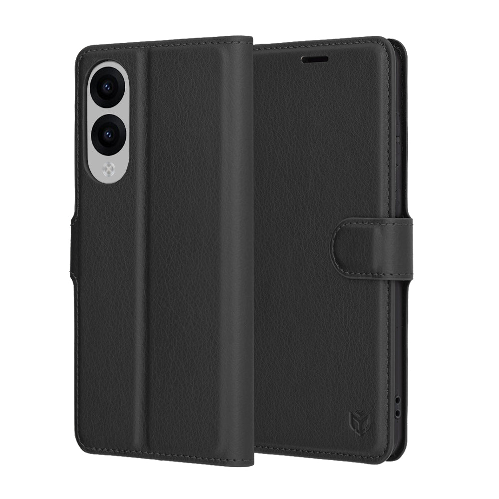 Samsung Galaxy S25 Edge S937 tok, Techsuit, bőr folio, fekete