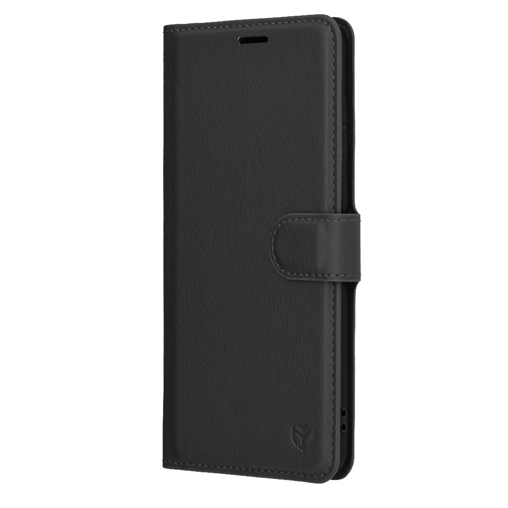 Samsung Galaxy S25 Edge S937 tok, Techsuit, bőr folio, fekete