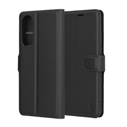 Samsung Galaxy S25 Edge S937 tok, Techsuit, bőr folio, fekete