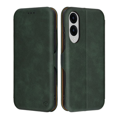 Tok Samsung Galaxy S25 Edge S937-hez, Techsuit, Safe Wallet Plus, Zöld