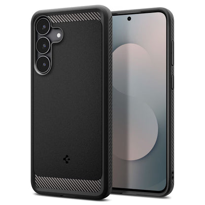 Tok Samsung Galaxy S25 FE-hez, Spigen, Rugged Armor, Matt Fekete ACS10025