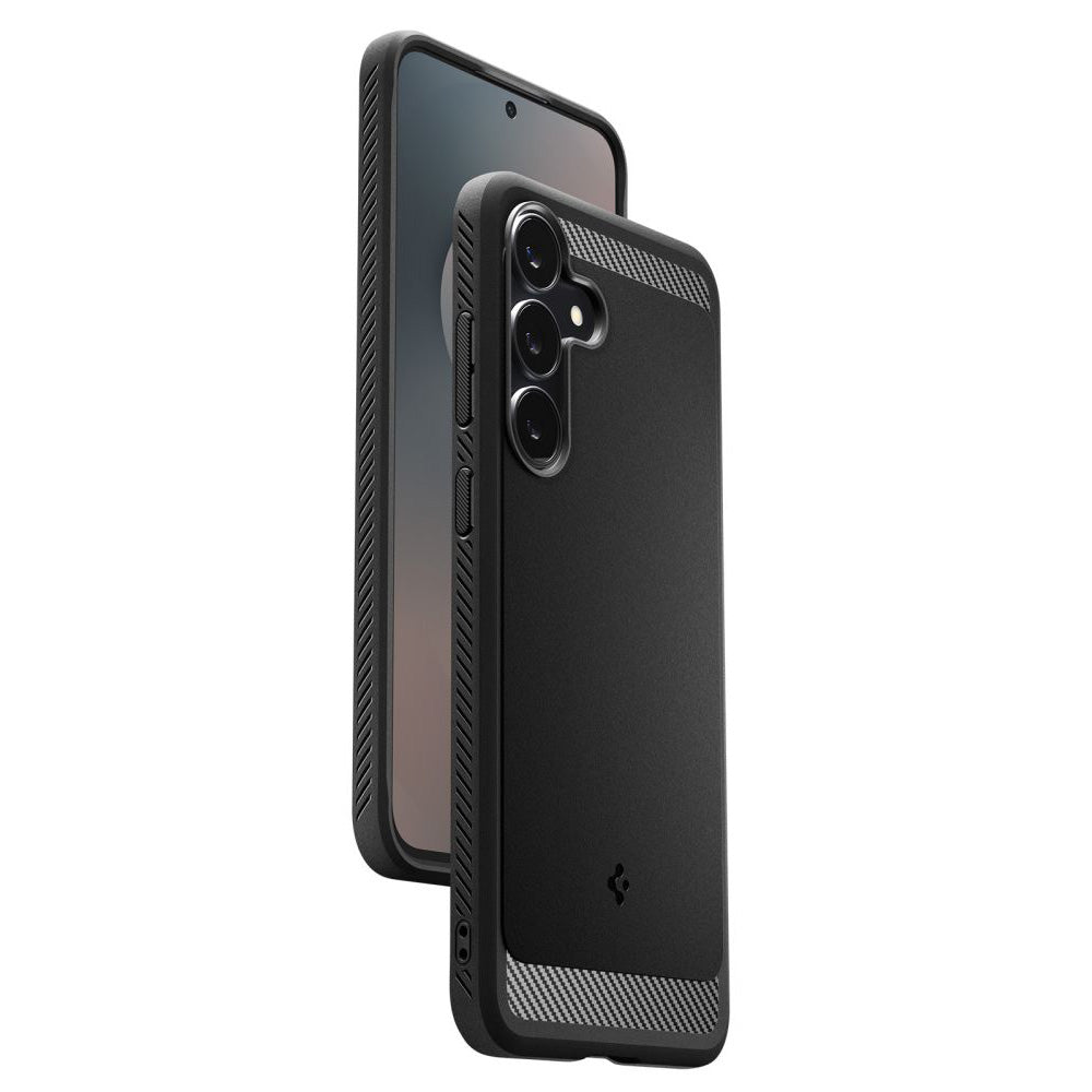 Tok Samsung Galaxy S25 FE-hez, Spigen, Rugged Armor, Matt Fekete ACS10025