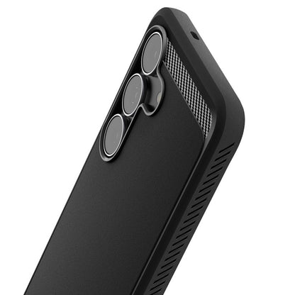 Tok Samsung Galaxy S25 FE-hez, Spigen, Rugged Armor, Matt Fekete ACS10025