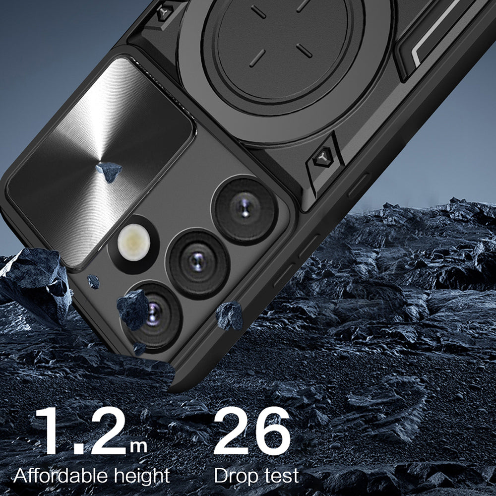 Tok Samsung Galaxy S25 FE-hez, Techsuit, CamGuard Pro, Piros