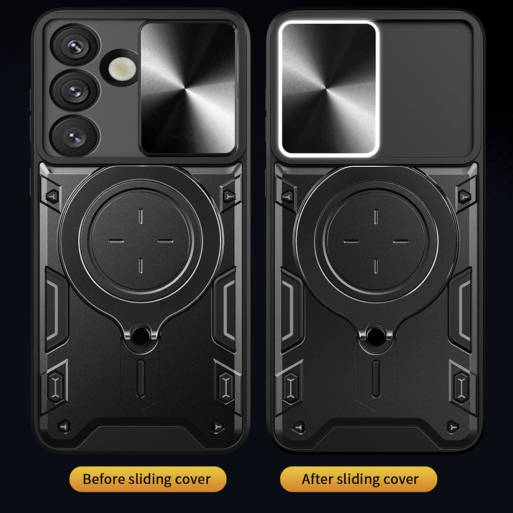 Tok Samsung Galaxy S25 FE-hez, Techsuit, CamGuard Pro, Piros