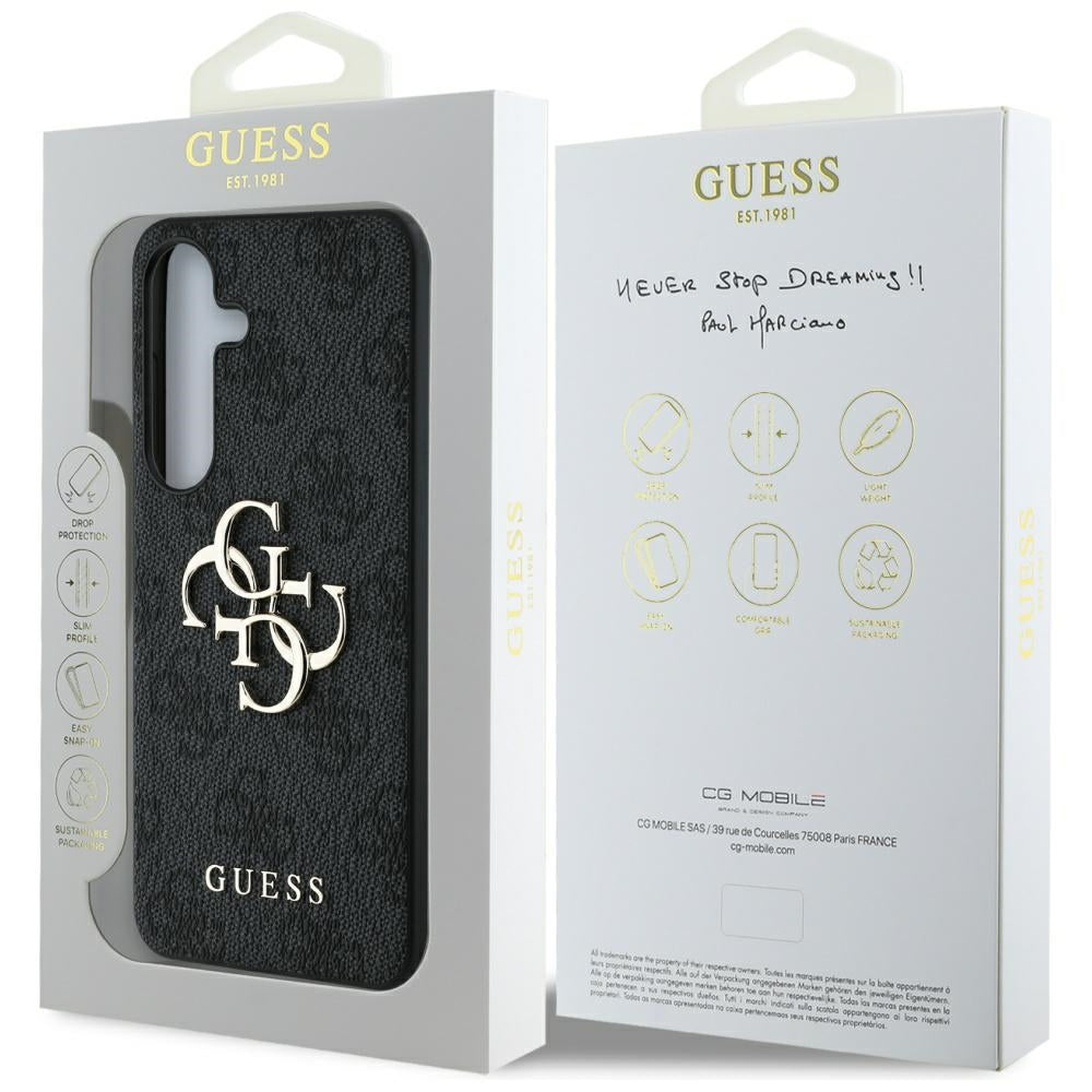 Tok Samsung Galaxy S25+ S936-hoz, Guess, 4G Big Logo, Fekete