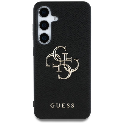 Tok Samsung Galaxy S25+ S936-hoz, Guess, 4G Grained Big and Classic Logo, Fekete