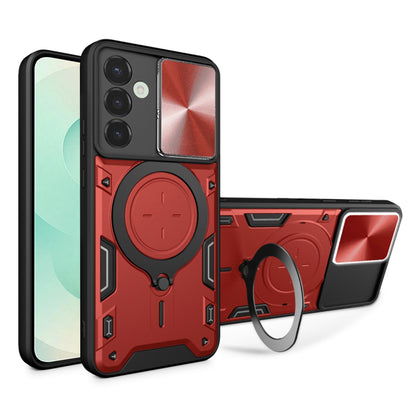 Tok Samsung Galaxy S25+ S936-hoz, Techsuit, CamGuard Pro, Piros