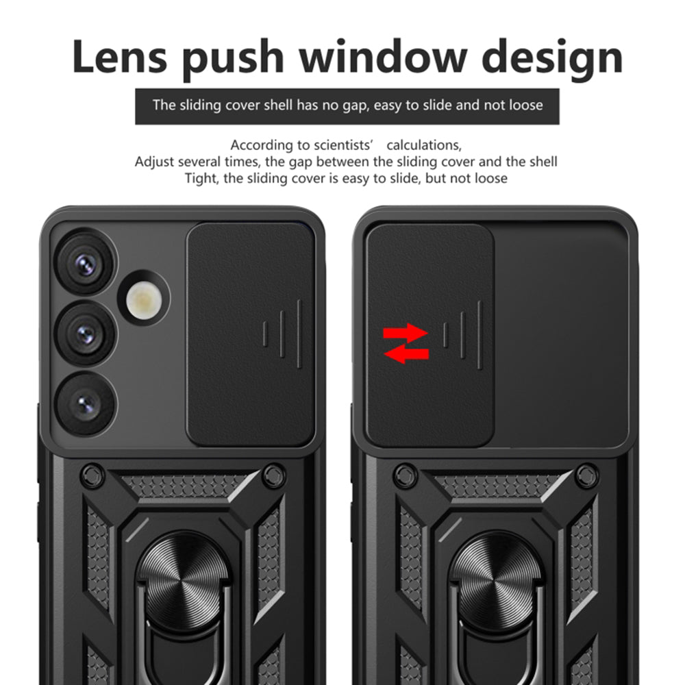 Tok Samsung Galaxy S25+ S936-hoz, Techsuit, CamShield, rózsaszín