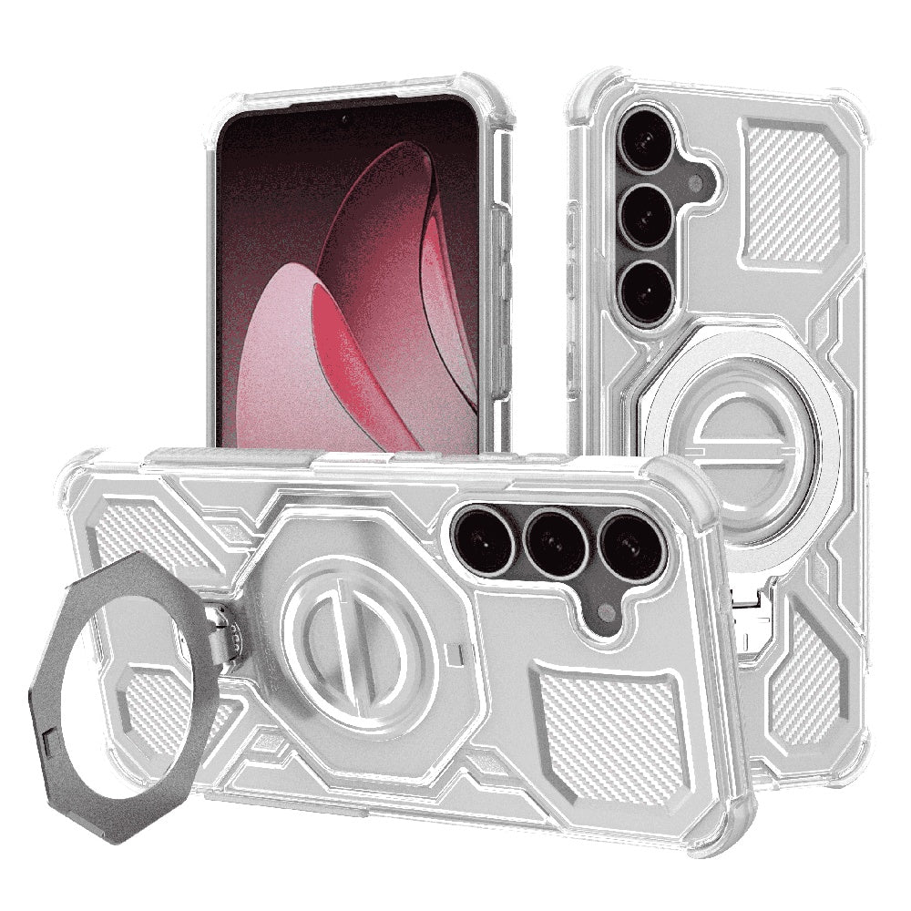 Tok Samsung Galaxy S25+ S936-hoz, Techsuit, Carbon Shield Pro, Fehér