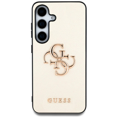 Tok Samsung Galaxy S25 S931-hez, Guess, 4G Grained Big and Classic Logo, Bézs