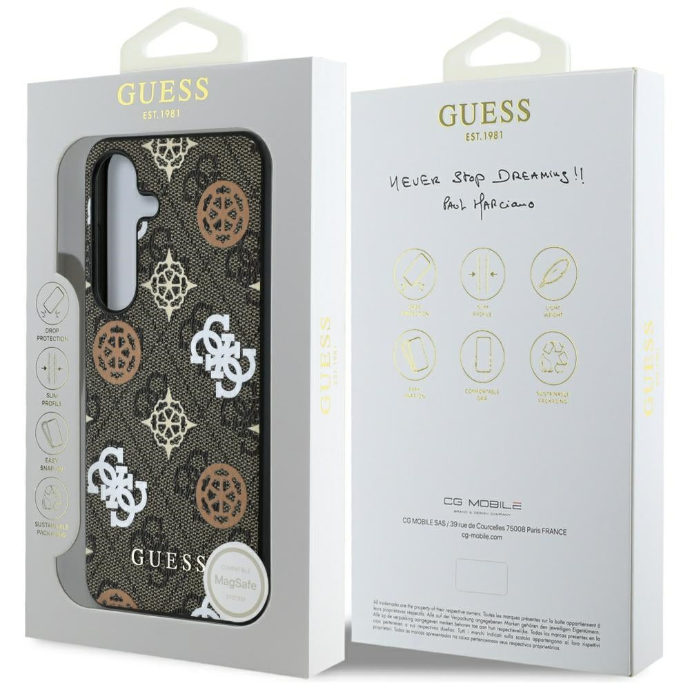 Tok Samsung Galaxy S25 S931-hez, Guess, 4G Peony, Barna
