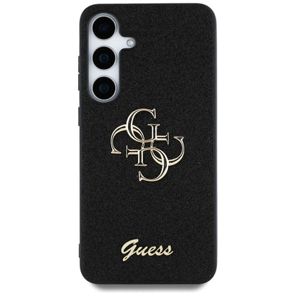 Tok Samsung Galaxy S25 S931-hez, Guess, Glitter Big 4G Script, Fekete