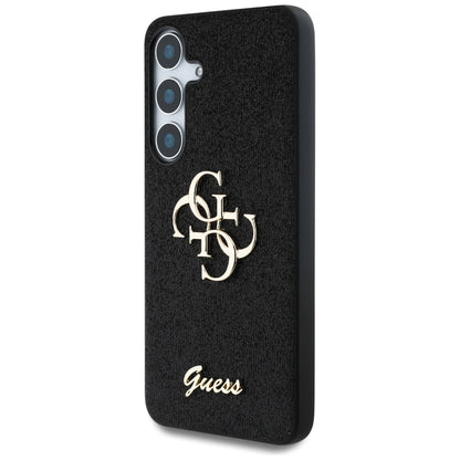 Tok Samsung Galaxy S25 S931-hez, Guess, Glitter Big 4G Script, Fekete