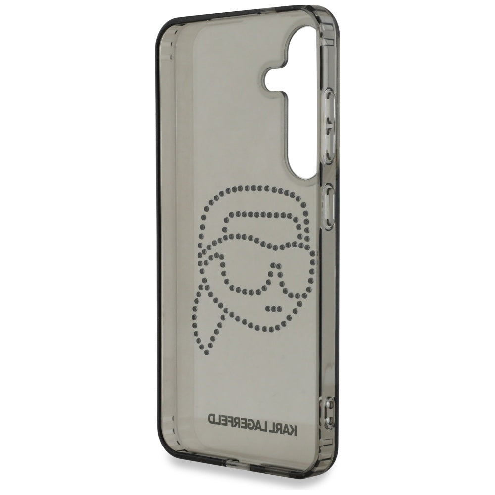 Tok Samsung Galaxy S25 S931-hez, Karl Lagerfeld, IML Rhinestones Karl's Head, Fekete